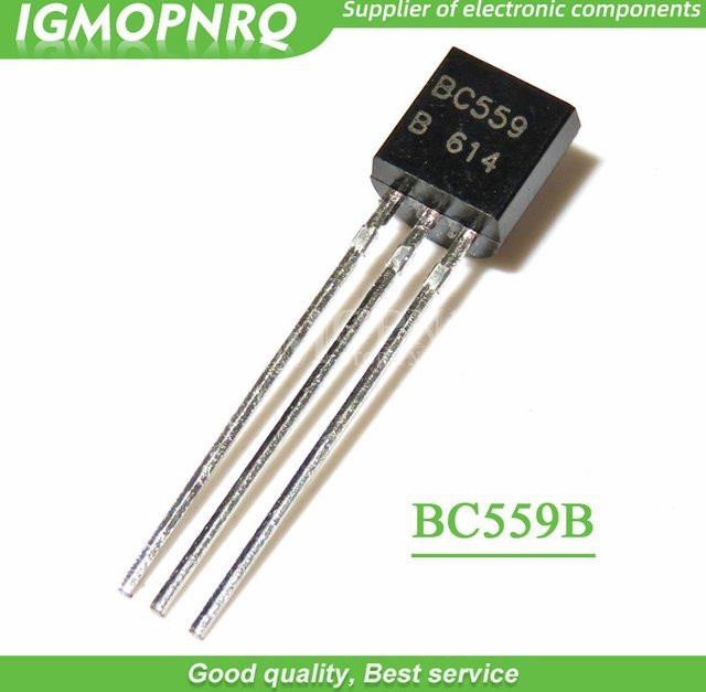 100 Stück BC559B Triodentransistor im TO-92 Gehäuse, Farbe: Schwarz - Bild 1