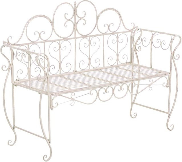 TPFGarden Gartenbank Minno aus Metall in Beige mit Armlehnen, B/H/T: 240 x 94 x 46 cm - Bild 1