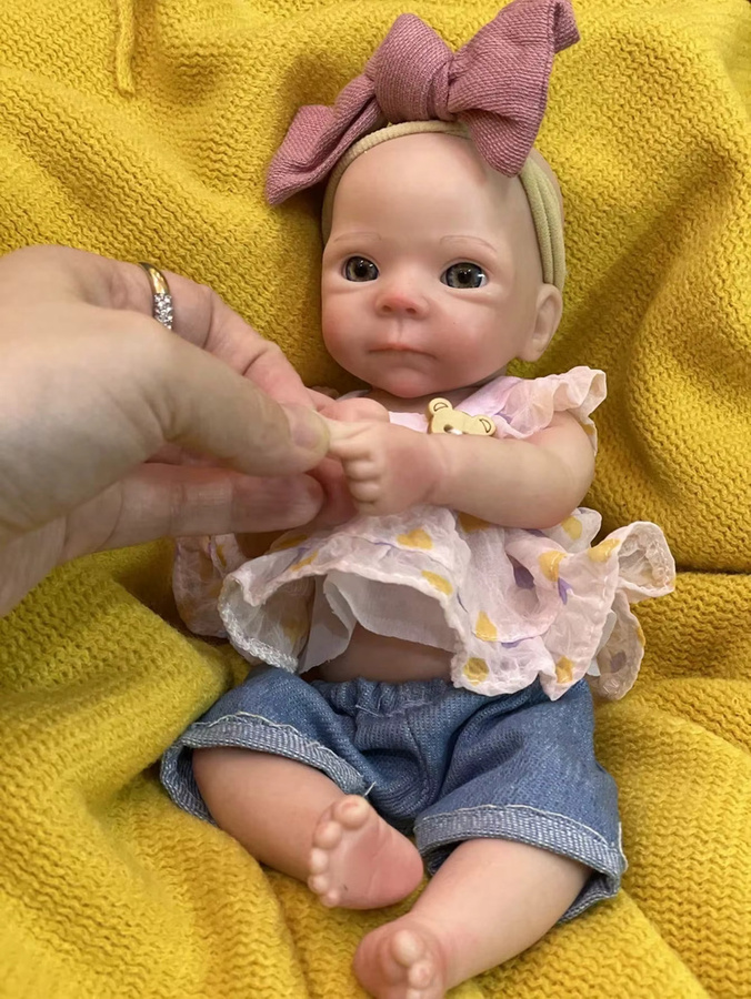 Aizwa Reborn-Babypuppe, 10-Zoll-Ganzkörper-Silikon, Bunt / Mehrfarbig - Bild 2