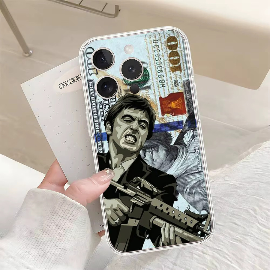 Coll-S Scarface 1983 Pacino Movie Handyhülle Transparente Weiche Schutzhülle für iPhone 17 16 15 14 13 12 11 Pro Max Mini - Bild 3