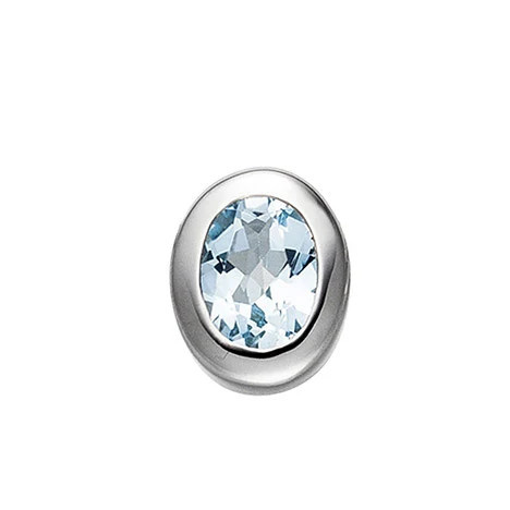 Colfem Anhänger Blautopas, 925 Silber, oval, Unisex - Bild 1