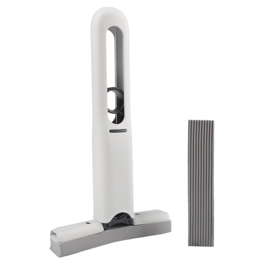 VIBRATITE Mini Schwamm Mopp Tragbar in Grau und Weiß für Desktop, Bad, Küche und Auto - Bild 2