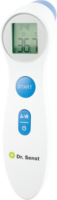 DR. SENST 2in1 Stirn-Thermometer mit Infrarot-Sensor in Weiß - Bild 1