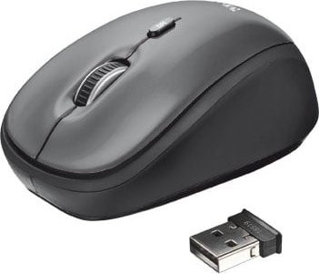 Trust YVI kabellose Maus in Schwarz mit USB-A Anschluss und 1600 DPI - Bild 1