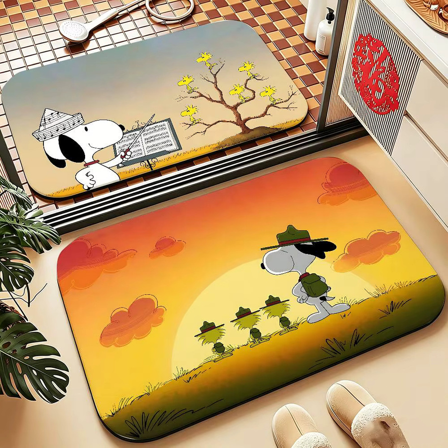Beast Kingdom Snoopy Teppich Rutschfeste Badezimmer Matte und Fußmatte in Multicolour B: 60 cm, T: 40 cm - Bild 5