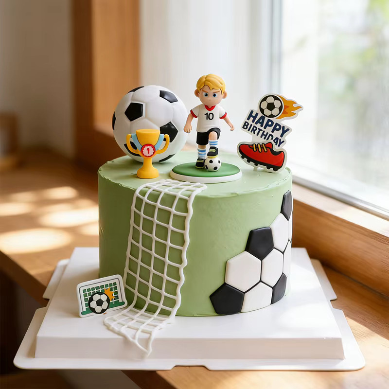 Alivparty Fußball Tortendekoration, Fußball Geburtstagsthema - Bild 1