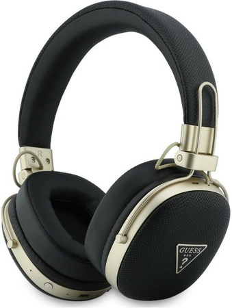 Guess Bluetooth Over-Ear Kopfhörer mit geprägtem Dreieck-Logo in Schwarz