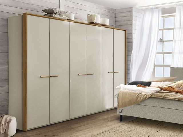Kleiderschrank SANSIBAR USEDOM in Beige mit Soft-Close-Türen und Massivholz, B/T/H: 300 x 64 x 223 cm - Bild 1