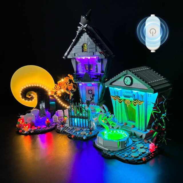 LYBMTWF LED-Beleuchtungsset RGB Multicolour für Lego 21351 Nightmare Before Christmas Building Set mit Switch und transparenten SMD-Leuchten - Bild 1
