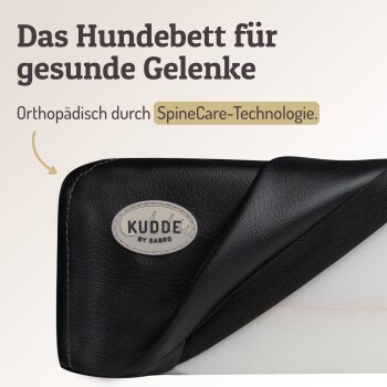 SABRO Hundebett KUDDE aus Kunstleder in Schwarz mit orthopädischem Schaumstoff und abnehmbarem Bezug - Bild 2
