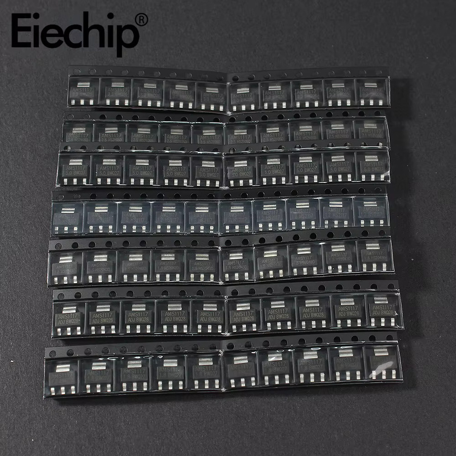 Spannungsregler-Sortiment Set mit 100 Stück: 30x TO-252 (78-05-15 V) und 70x SOT-223 (AMS1117 1,2 V-5 V) in Schwarz für zuverlässige Leistungsregelung - Bild 3