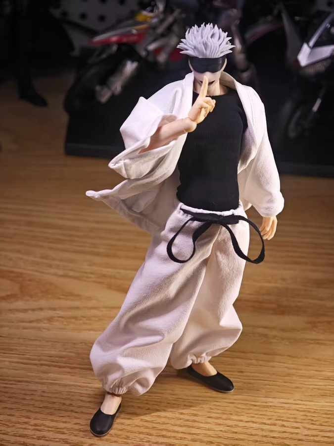 Bandai Jujutsu Kaisen Gojo Satoru Actionfigur, 1/12 Maßstab, Weiß, Zubehör - Bild 2