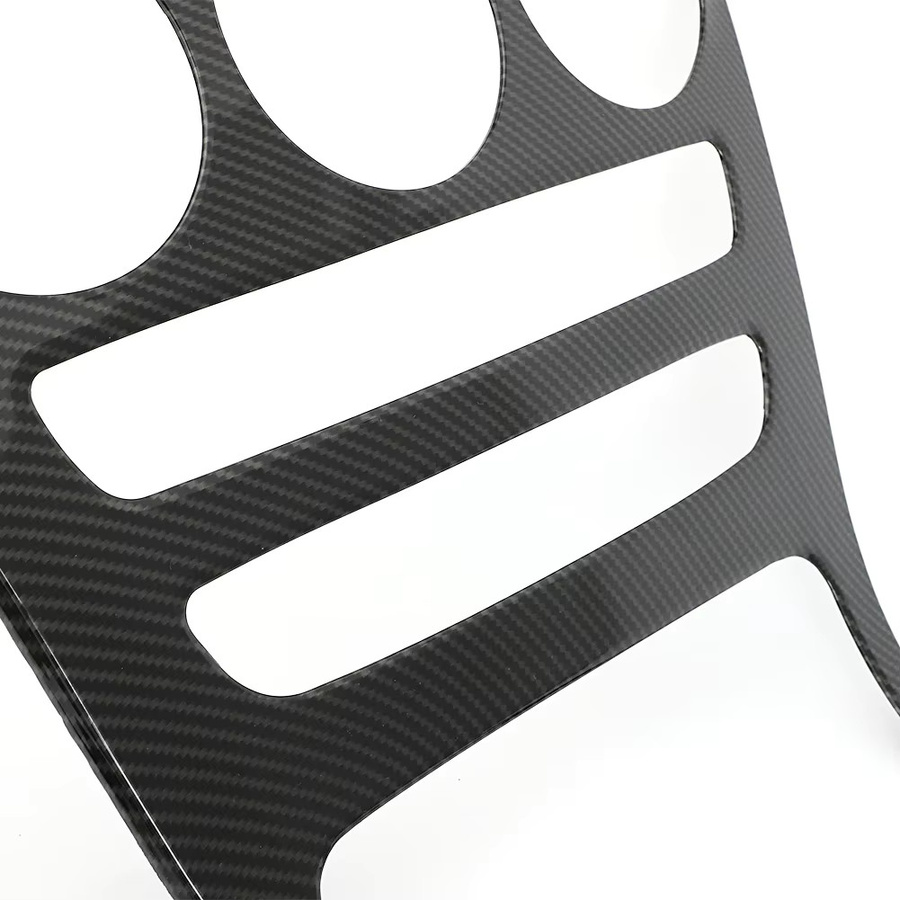 Auto Center Konsole Panel Dekoration Abdeckung in Carbon Fiber Optik für Mercedes Benz C-Klasse W205 und GLC X253, Farbe: Schwarz - Bild 2