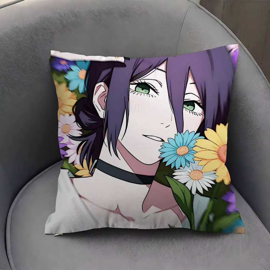 Anime Chainsaw Man Reze Arc Kissenbezug für dein Sofa und Wohnzimmer, Mehrfarbig - Bild 3