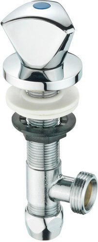 WELLWATER Untertischventil aus Messing in Silber, 1/2 Zoll und 3/4 Zoll - Bild 1