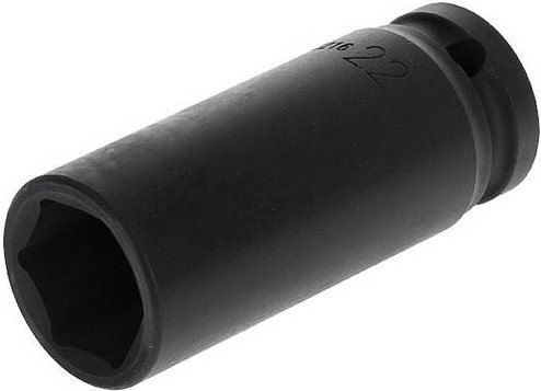 Gedore RED Schlagschraubereinsatz Nuss 1/2 Zoll 12,5 mm Antrieb 6-kant SW 22 mm lang Schwarz aus Edelstahl - Bild 2
