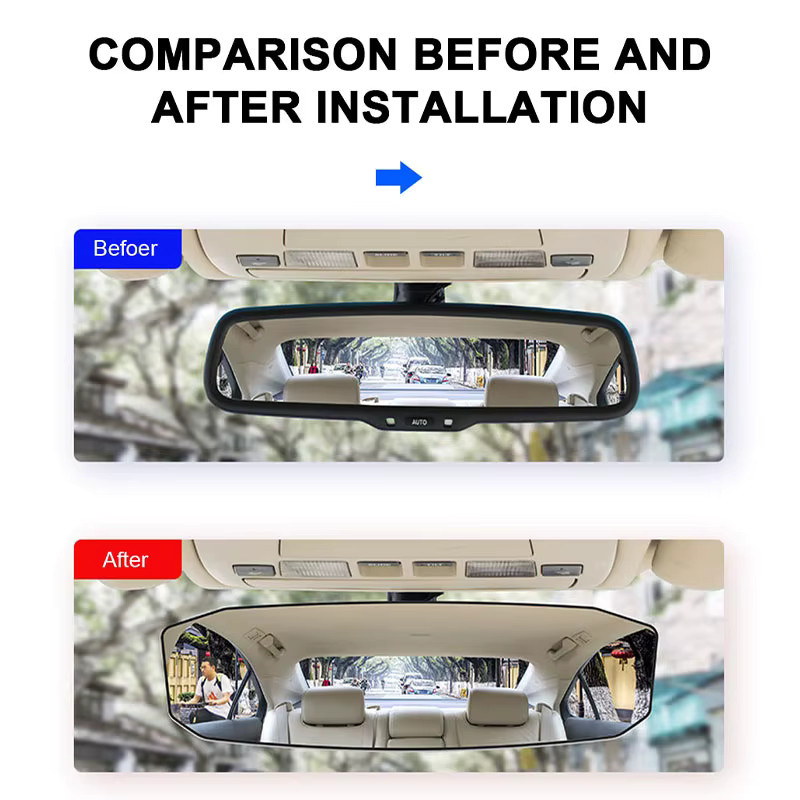 SEAMETAL Weitwinkel-Rückspiegel für dein Auto in Schwarz mit 30 cm Durchmesser und blendfreiem HD-Glas - Bild 2