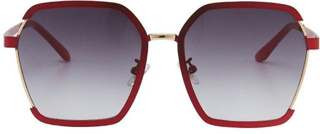 Dote Sonnenbrille, quadratisch, Vollrand, Metall, Weiß, Grau, Damen - Bild 1