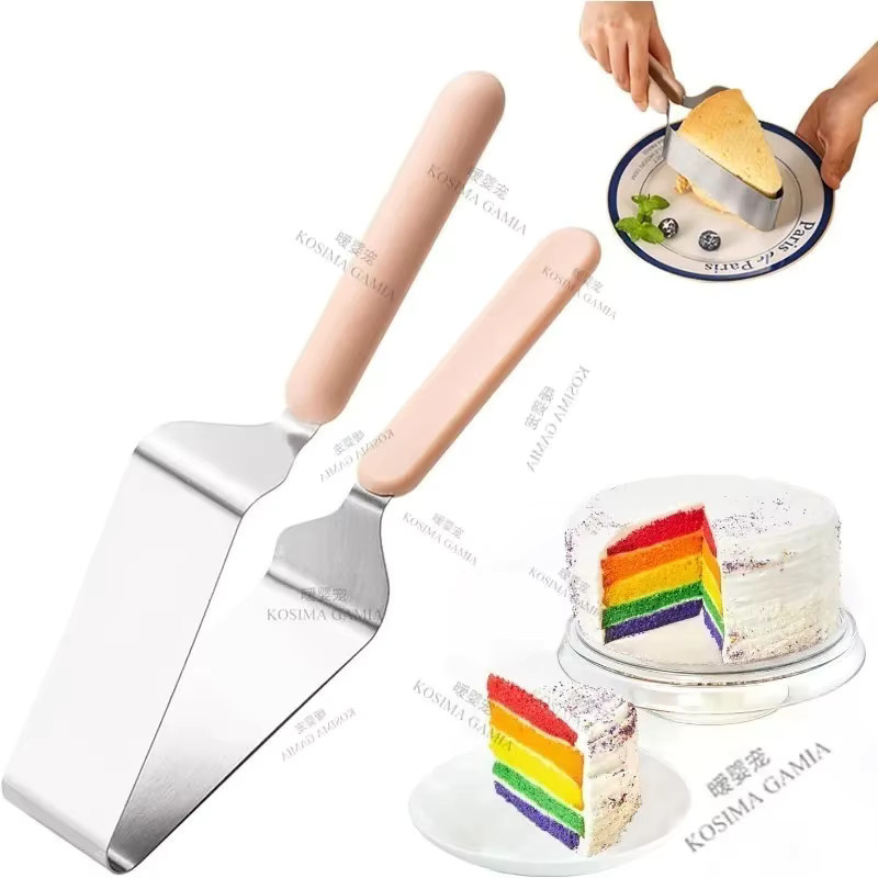 Dreieckiger Kuchenschneider aus Edelstahl in Silber für gleichmäßige Portionen - Bild 2
