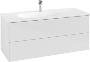 V&B Waschtischunterschrank Antao mit Auszugsbeleuchtung, Farbe Weiß, B/T/H: 118,8 x 50,4 x 49,3 cm - Bild 1