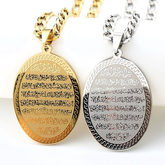 JYTF Halskette Anhänger, Edelstahl, Gold, Unisex - Bild 1