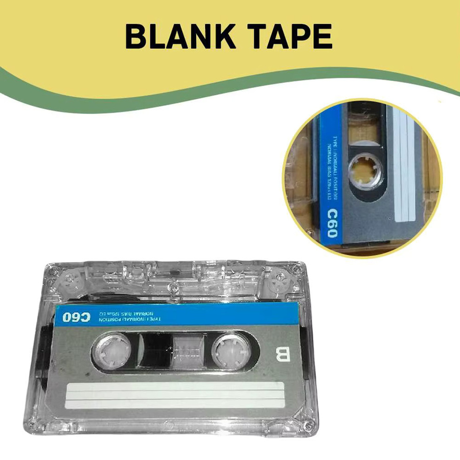 Transparente 60-Minuten-Standardkassette mit magnetischem Audioband für Vintage-Musik und Sprachaufnahmen - Bild 2