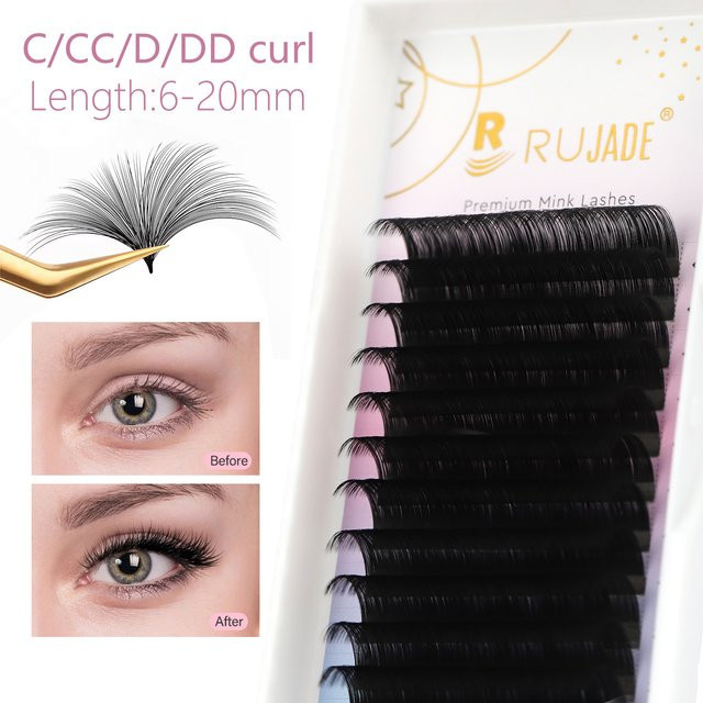 RUJADE Russische Volumen-Wimpernverlängerung, 6-25mm, Kaschmir-Wimpern - Bild 1