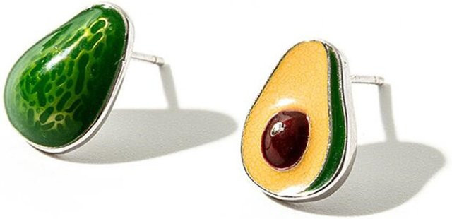 GaGa-Duck Ohrstecker, 925 Sterling Silber, Avocado, Grün, Damen - Bild 1