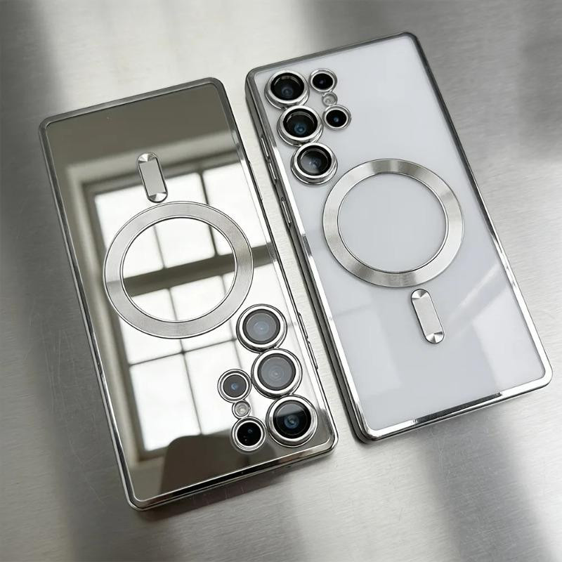Magnetische transparente Schutzhülle für Samsung Galaxy S26 Ultra und S24 Plus mit kabellosem Laden und stoßfestem Design - Bild 2