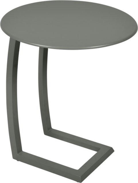 Fermob Alize Beistelltisch aus pulverbeschichtetem Aluminium in Grün und Grau, rund und UV-beständig - Bild 1