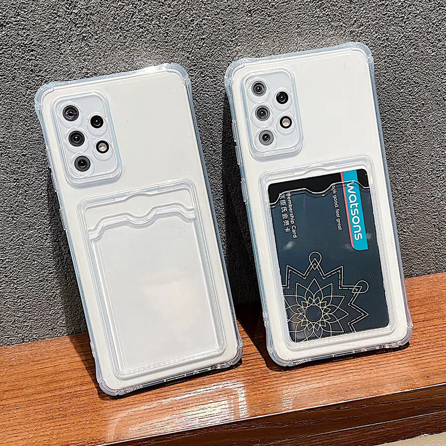Transparente Handyhülle mit Kartenfach für Xiaomi Redmi Note und Poco Modelle - Bild 3