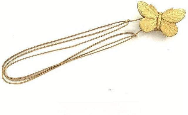 XYKK01 Magnetischer Vorhang Raffhalter mit 3D Schmetterling Design in Gold - Bild 1