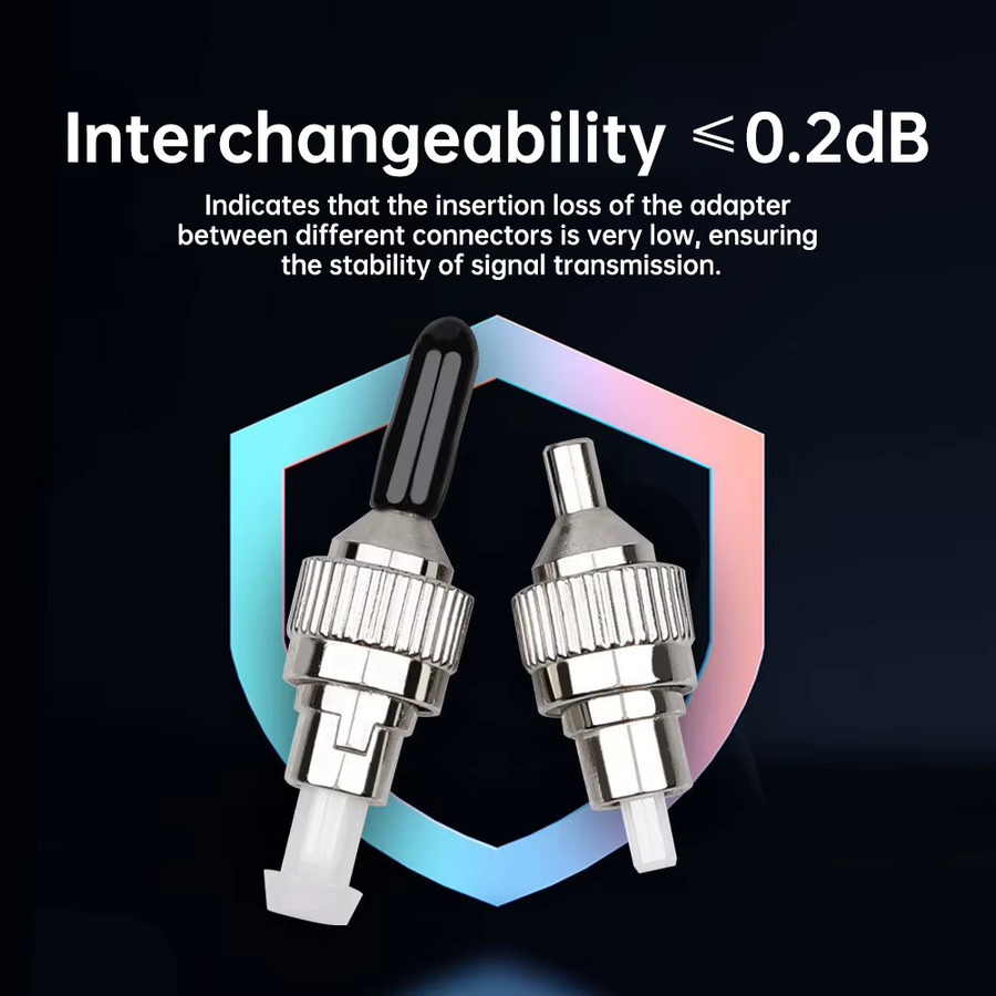 Natalink FC Stecker zu 1.25 Buchse UPC Simplex Glasfaseradapter für FTTH, rot und silber - Bild 3
