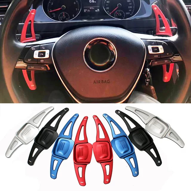 Cherk Shift Paddle Shifter Verlängerung für Volkswagen Tiguan MK2, Golf 7/8, Alltrack MK7/8, T-Cross und Passat B8 GTI R-Line in Rot - Bild 1