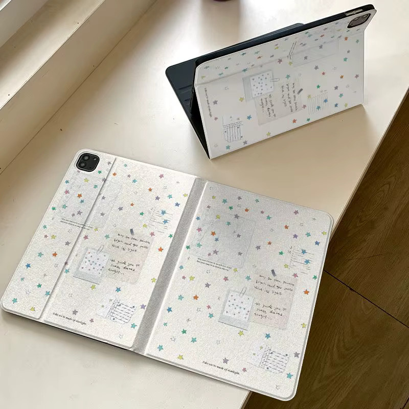DecoPhone Star Diary Tablet-Hülle für iPad Pro 10/11 Zoll und iPad Air (3., 4., 5. Generation), Farbe: Weiß - Bild 4