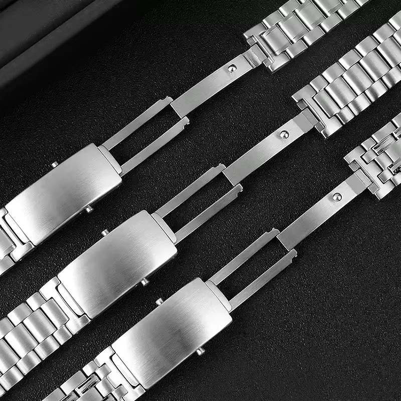 Uhrenarmband Edelstahl, silber, 18mm 20mm 22mm, Unisex - Bild 2