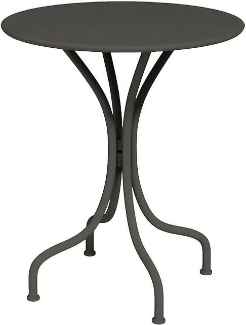 Gartentisch Mirmande von Vente-unique in Anthrazitgrau, runder Metalltisch für den Garten, Durchmesser: 60 cm - Bild 1