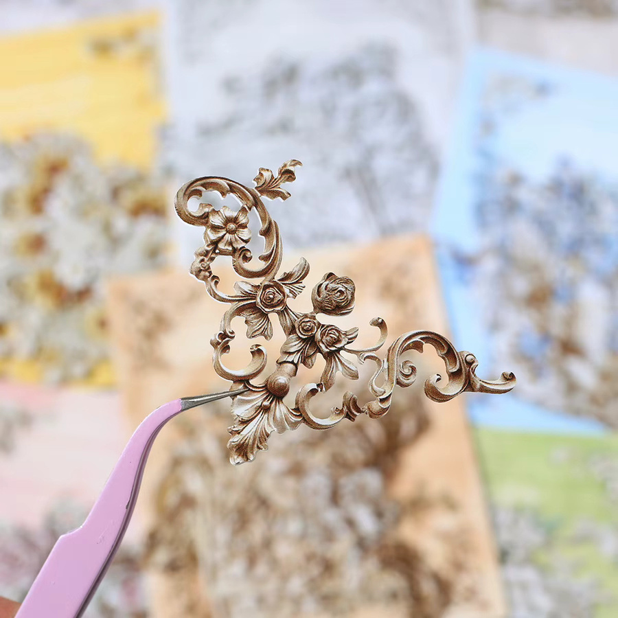 120 Stück Vintage-Blumen-Eckaufkleber für Scrapbooking, Journaling und DIY-Kartenherstellung - Bild 1