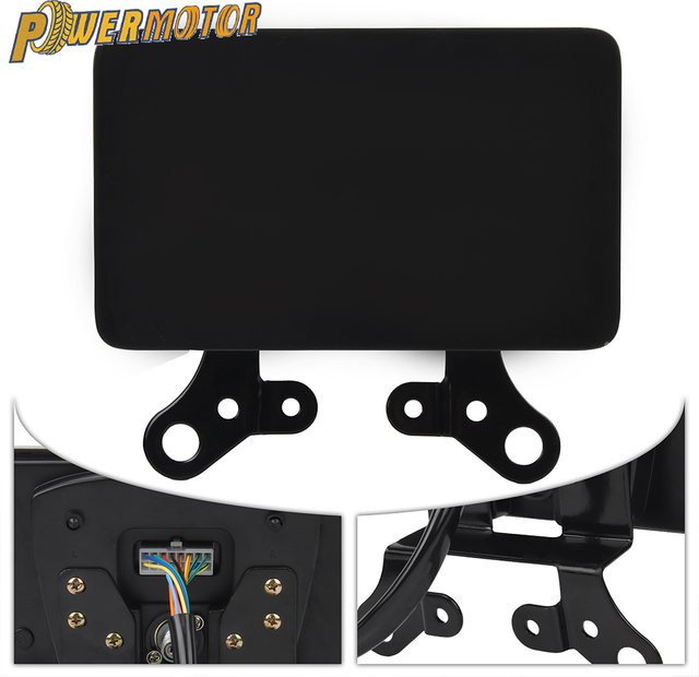 PowerMotor Universal Motorrad Digital Tacho mit Halterung in Schwarz mit Kilometerstand und Spannungsanzeige - Bild 1