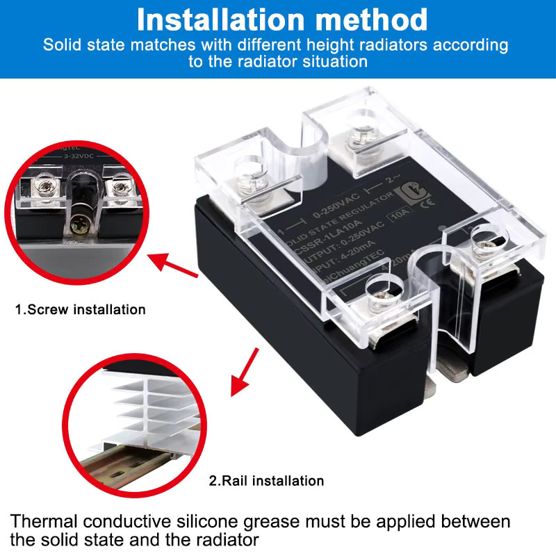 LCTC SSR Solid State Spannungsregler einphasig zur Steuerung mit 0-10V, 4-20MA oder 0-5V - Bild 3