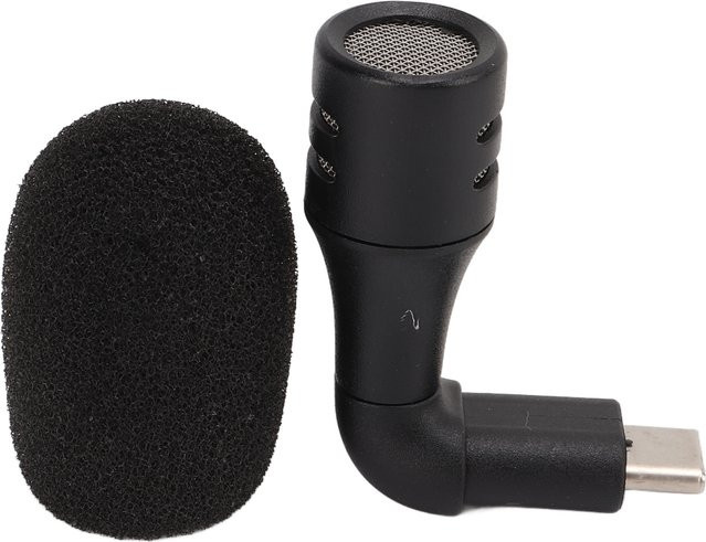 VBESTLIFE Mini-Mikrofon mit USB-C-Stecker in Schwarz, Plug-and-Play Mikrofon mit 90 Grad Winkel für Videokonferenzen - Bild 1