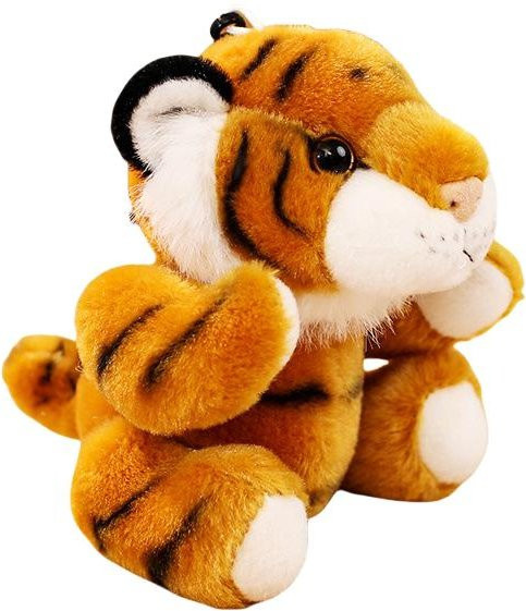BC Pet Supplies Baby Tiger Plüschtier, Weißer Tiger, 13cm, Gelb - Bild 1