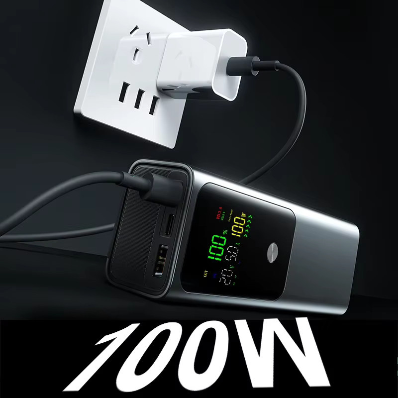 VIKEFON DIY Akku-Ladebox Gehäuse für 4 Stück 21700 Polymer Akkus, 20000mAh Powerbank-Gehäuse mit PD 100W Schnellladung, Farbe: Grau - Bild 4
