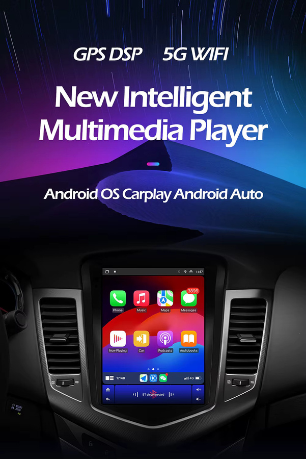 CUCU-NAVI Intelligentes Android Auto und Wireless CarPlay Navigationssystem mit GPS und WIFI für Ford EcoSport 2013-2017, 9,7 Zoll, Schwarz - Bild 3