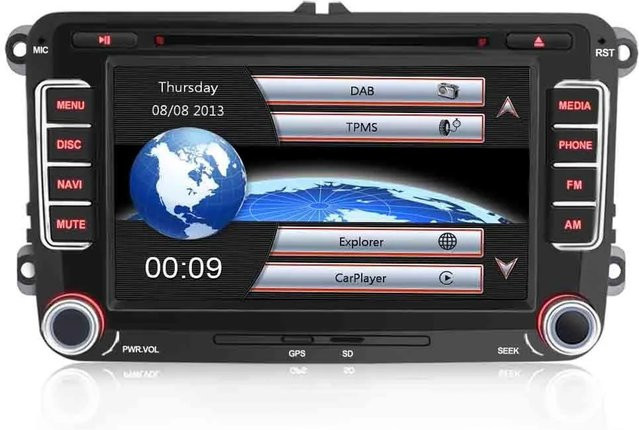 Junsun Autoradio für VW Golf 5 6 PLUS Touran mit DVD und CD in Schwarz - Bild 1