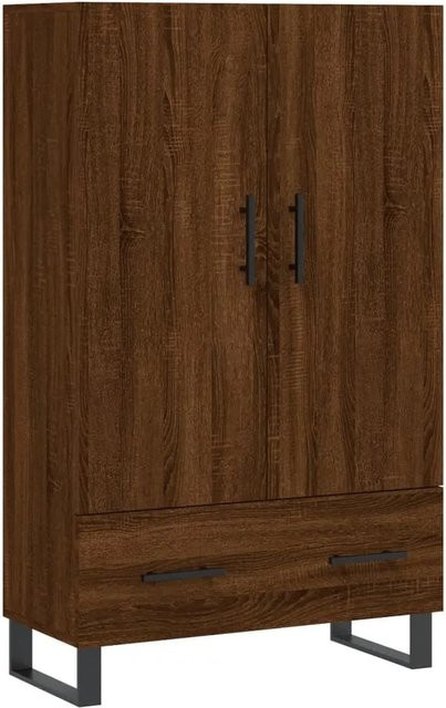 vidaXL Highboard Modern in Eiche Braun aus Holzwerkstoff und Metall, B/T/H: 69,5 x 31 x 115 cm - Bild 1