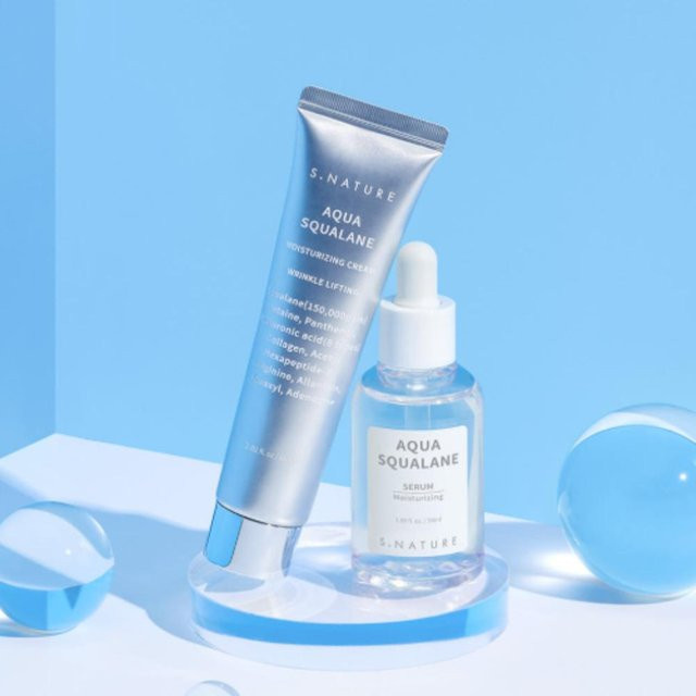 S-NATURE Aqua Squalane Serum & Feuchtigkeitscreme Set, 2-teilig, Squalane - Bild 1