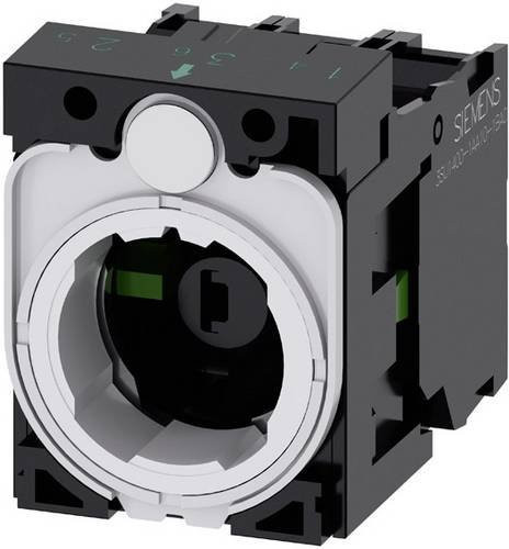 Siemens 3SU1501-1AG00-1NA0 Kontaktelement mit LED-Element und Adapter, 2 Schließer, Bernstein, 24V DC/AC - Bild 1