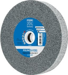 PFERD TOOLS POLINOX verpresstes Vlies-Rad PNER in Grau, Körnung SIC Fein für das Finish, Durchmesser: 150 mm, Bohrung-Ø: 25,4 mm - Bild 1