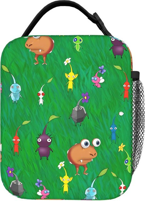 Isolierte Lunchtasche Pocketmin Pikmins von Fancy Style Studio in Grün mit hoher Kapazität für Picknick und Strand - Bild 1